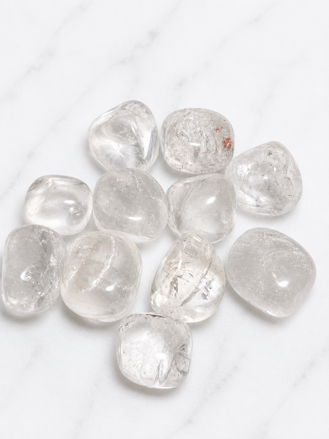 Cristal de quartzo rolado (cristal de rocha) – pedra da clareza