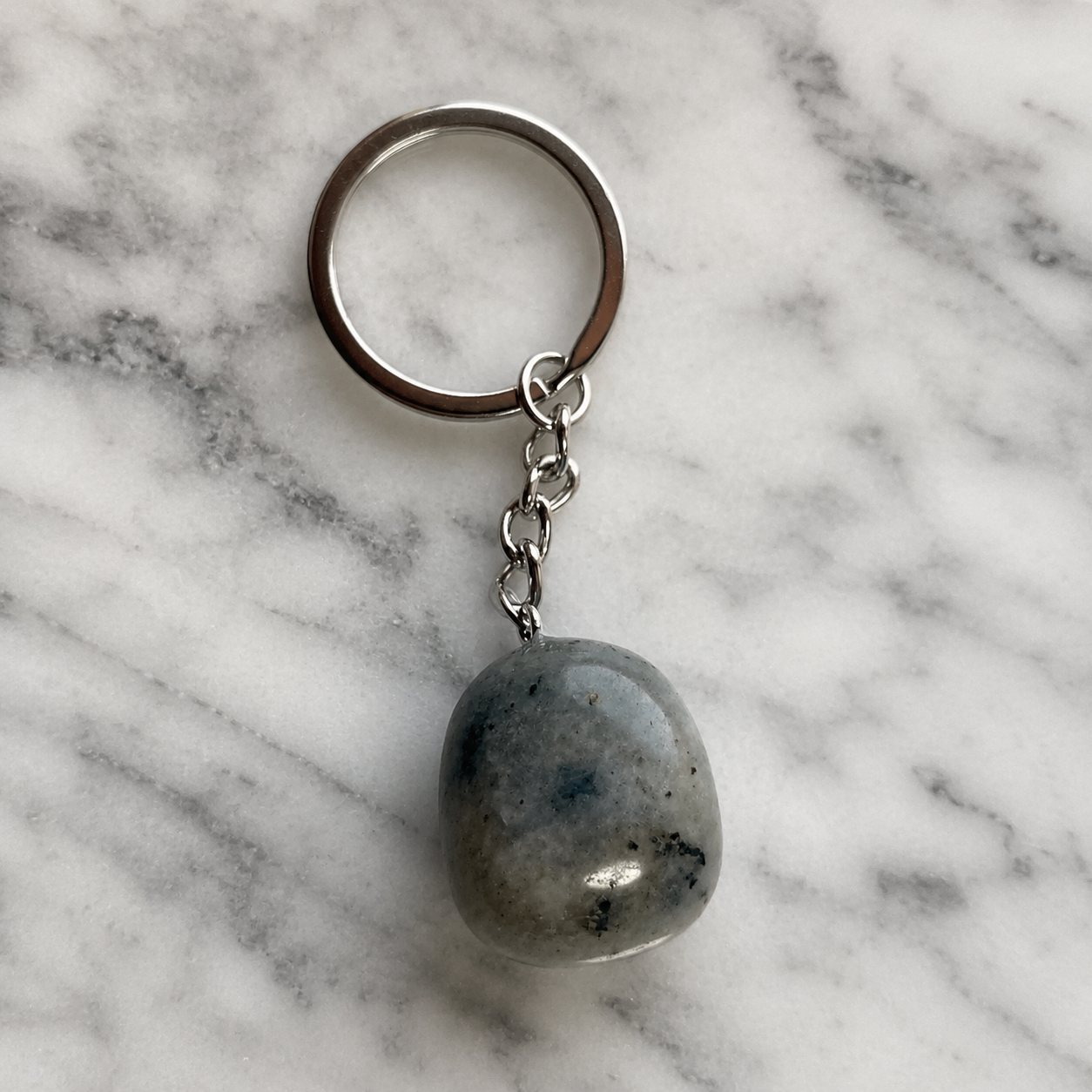 🖤 Porta-Chaves em Labradorite Natural