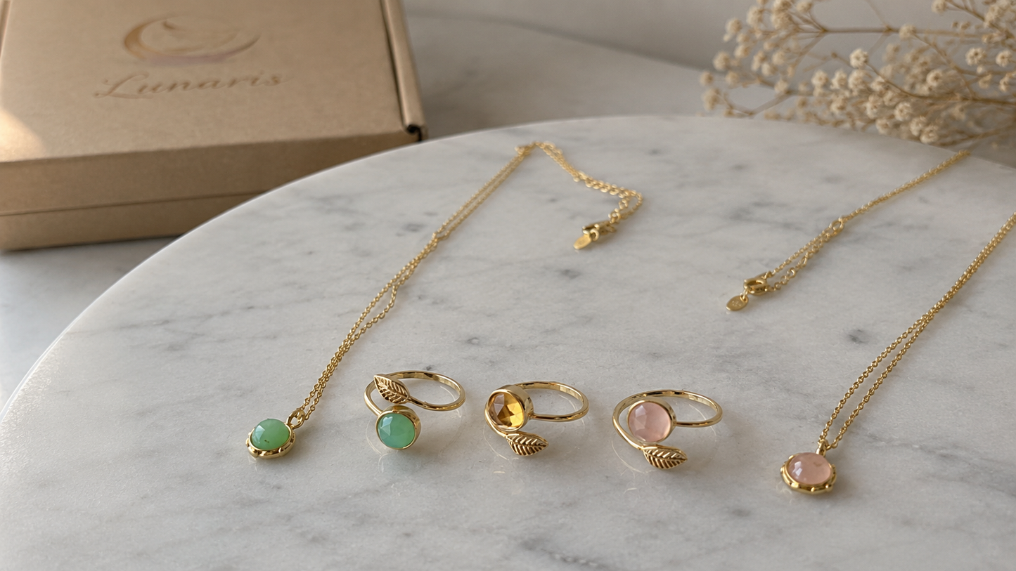 Anel Prata 925 Banhado a Ouro – Jade Verde