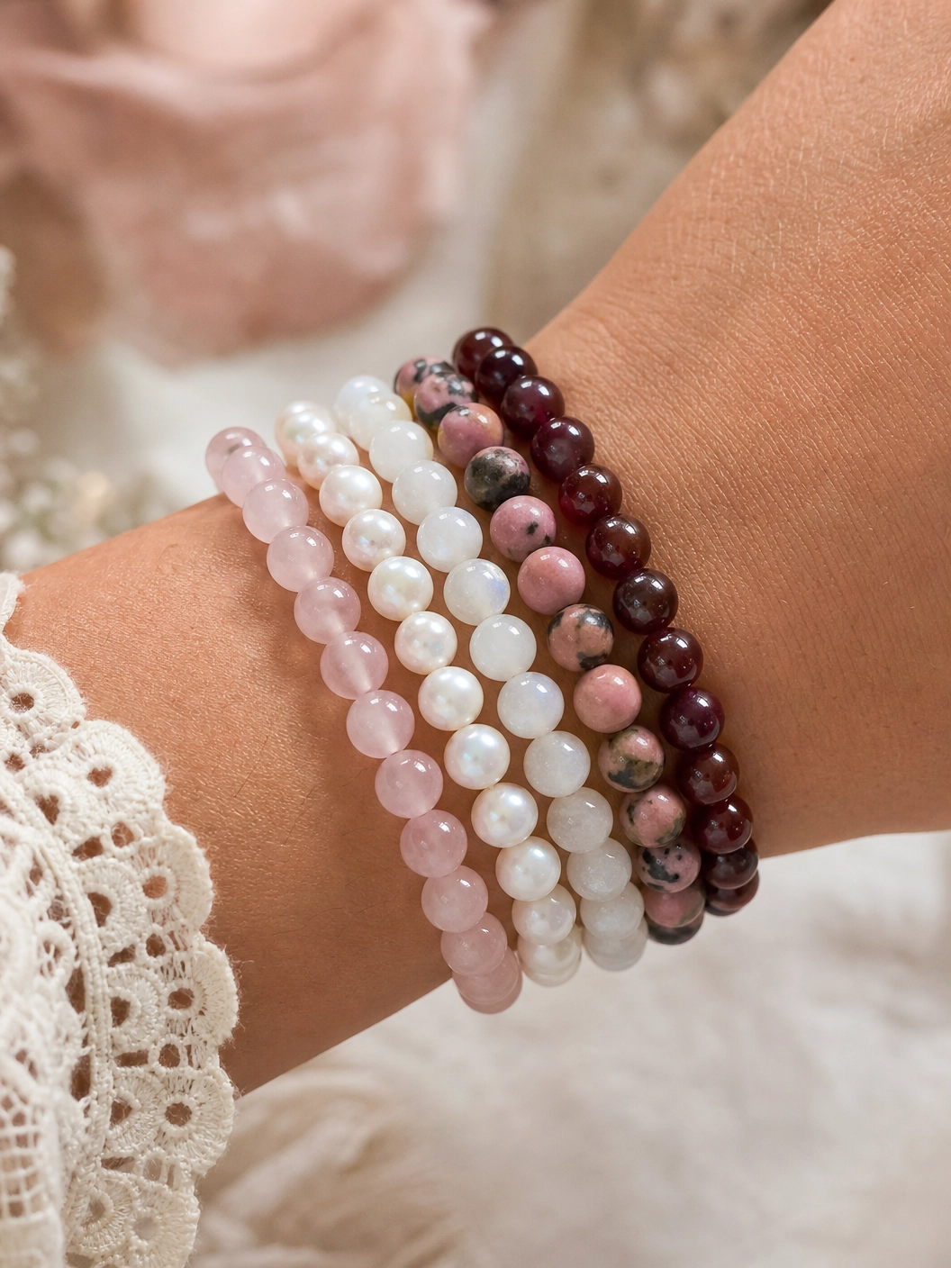 Pulseiras em Pedras Naturais