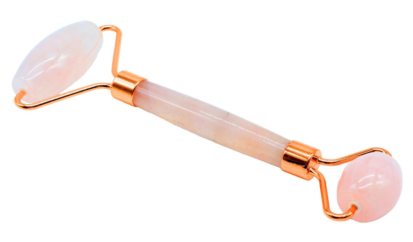 Rolo de Massagem Duplo em Quartzo Rosa